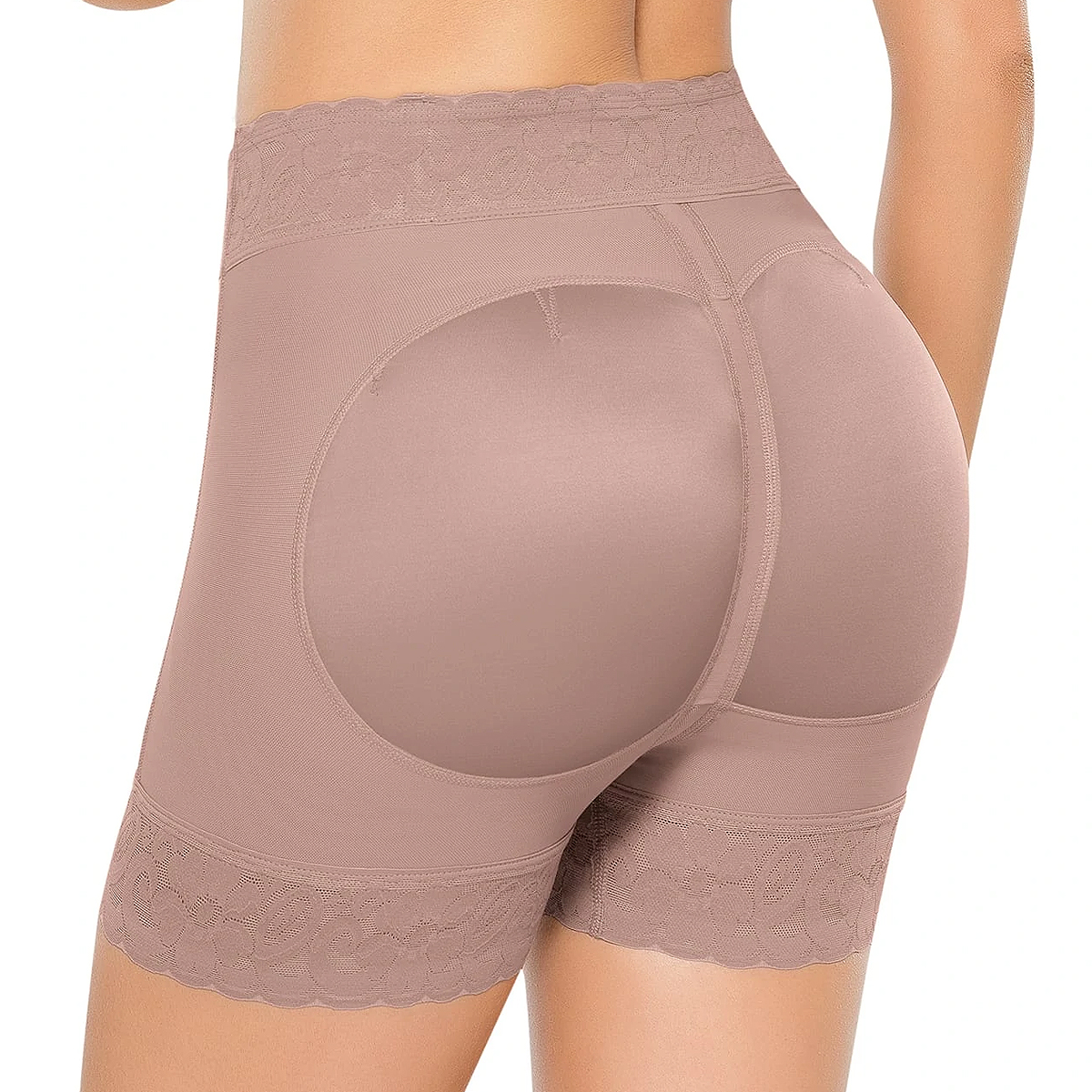 Fajas Colombianas Short Moldeador Corto de Cintura Alta, Panty Short Alto Colombiano Con Realce de Gluteos