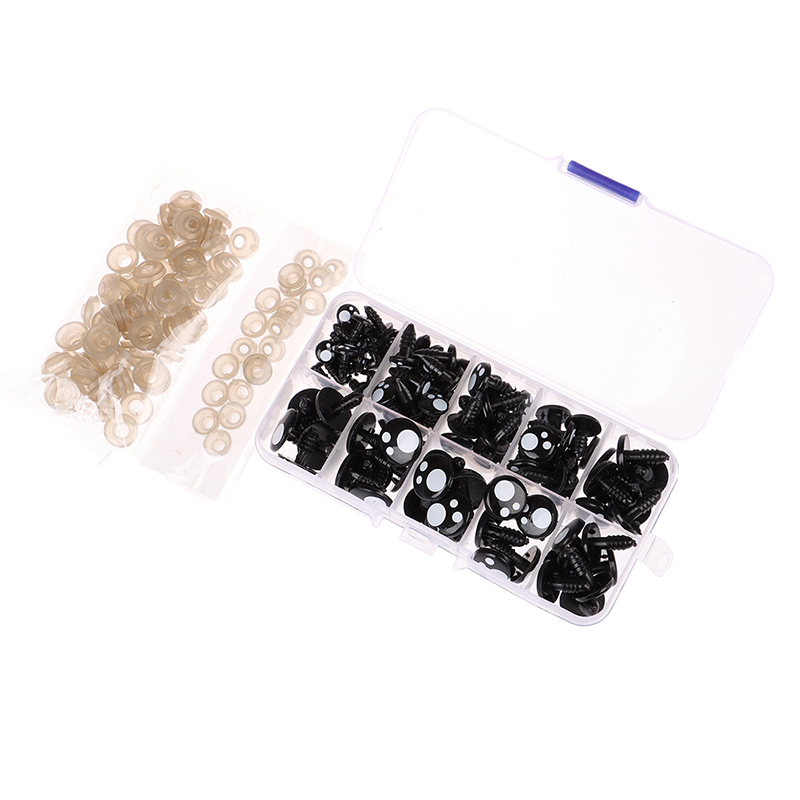 100 pzs Ojos de Seguridad para Amigurumi 8 - 16 mm Ojitos Kawaii