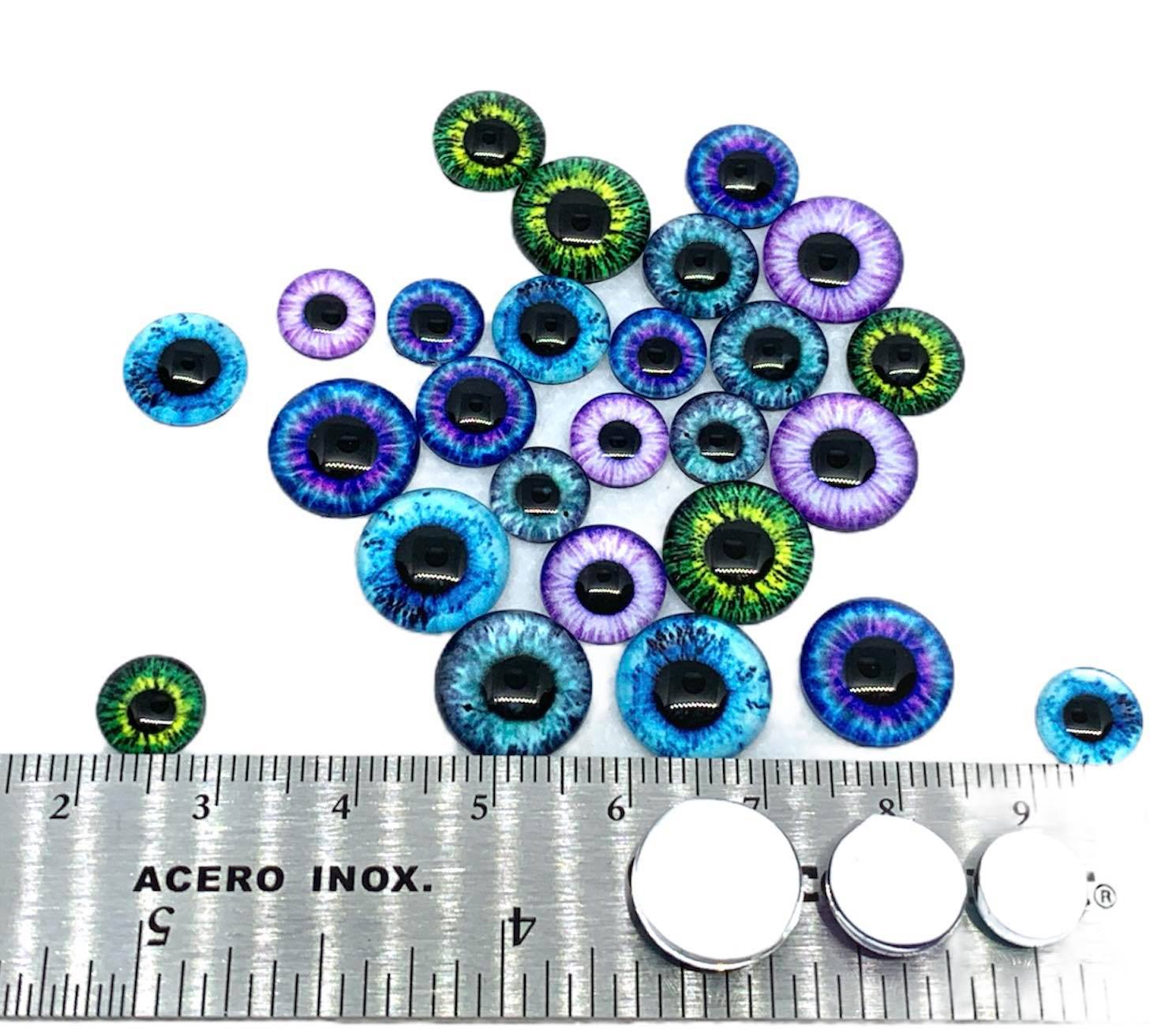 Kit de Ojitos Amigurumi Planos. De Vidrio + Papel. Uso en Artesanias y Juguetes