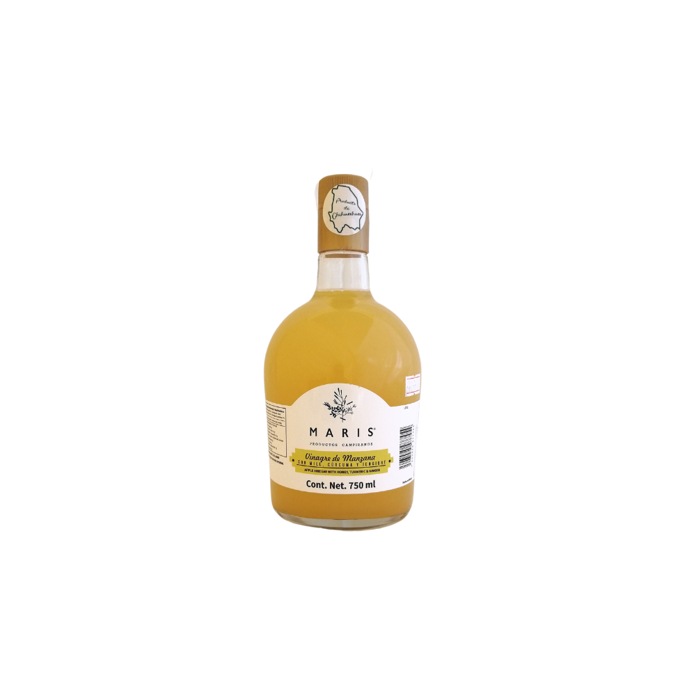 Vinagrede Manzana con Miel, Cúrcuma y Jengibre