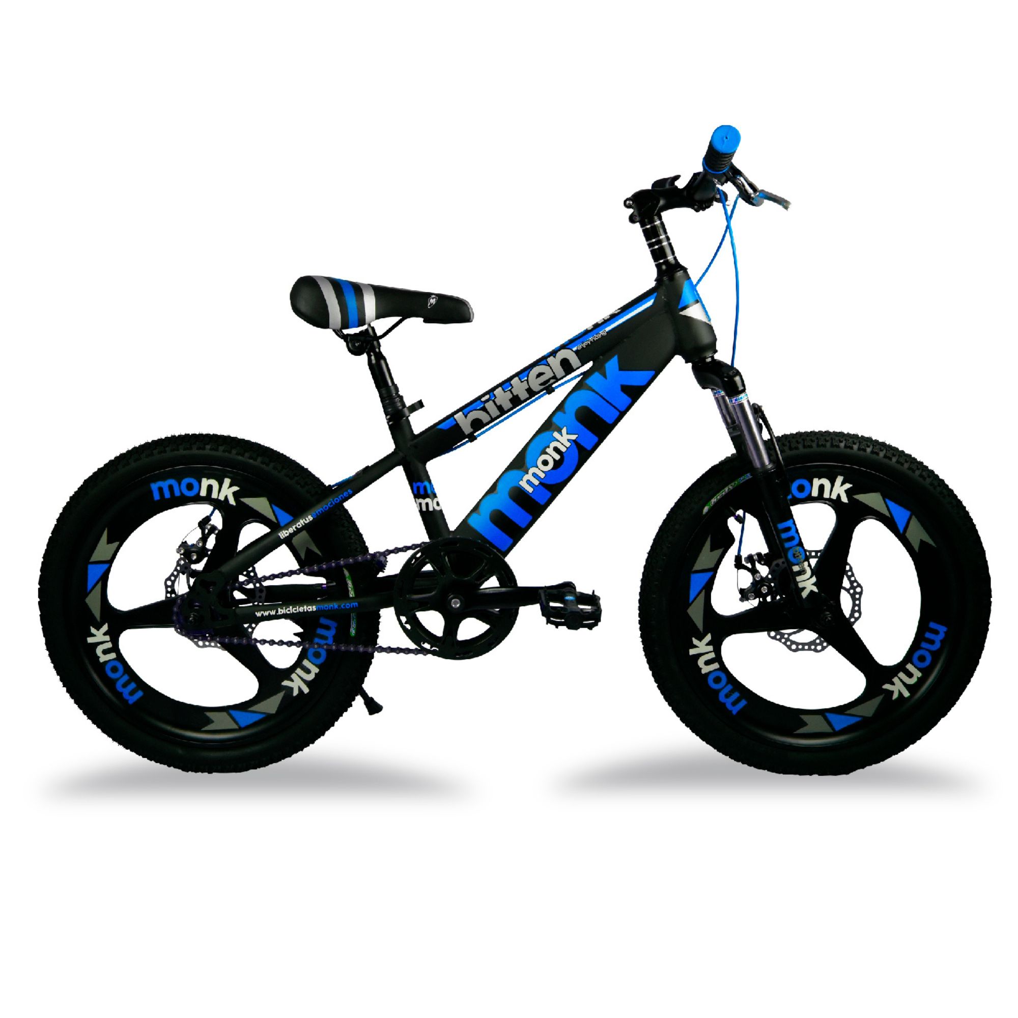 Bicicleta Rodada 20 Para Niño Monk Bitten Azul