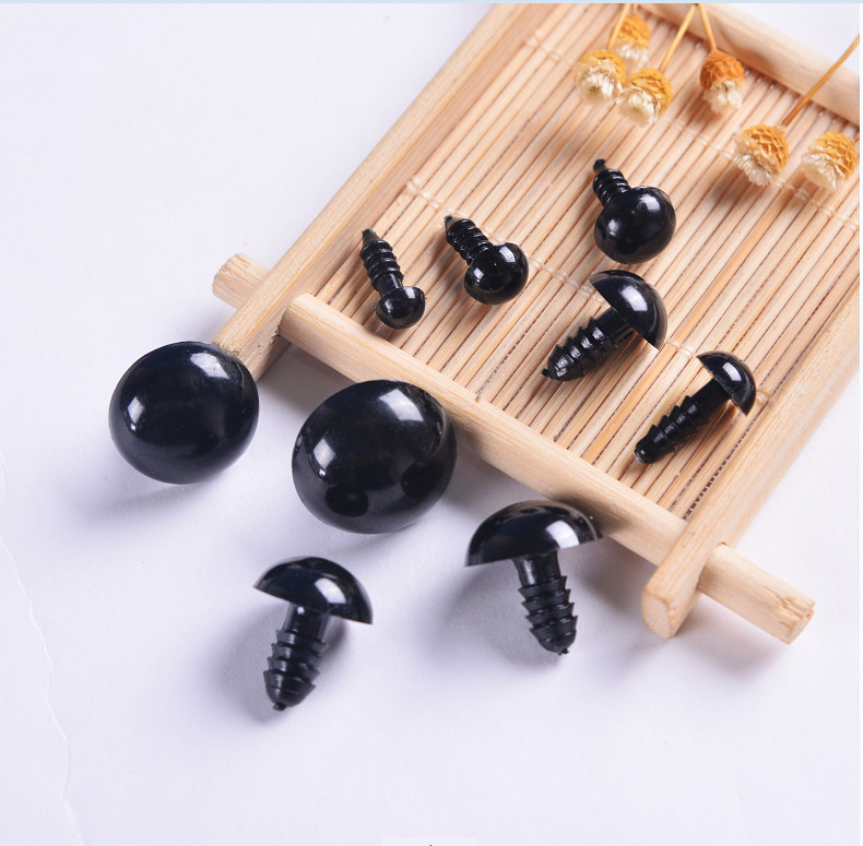 Ojo de Seguridad Para Amigurumis - Color Negro. Diferentes Medidas.
