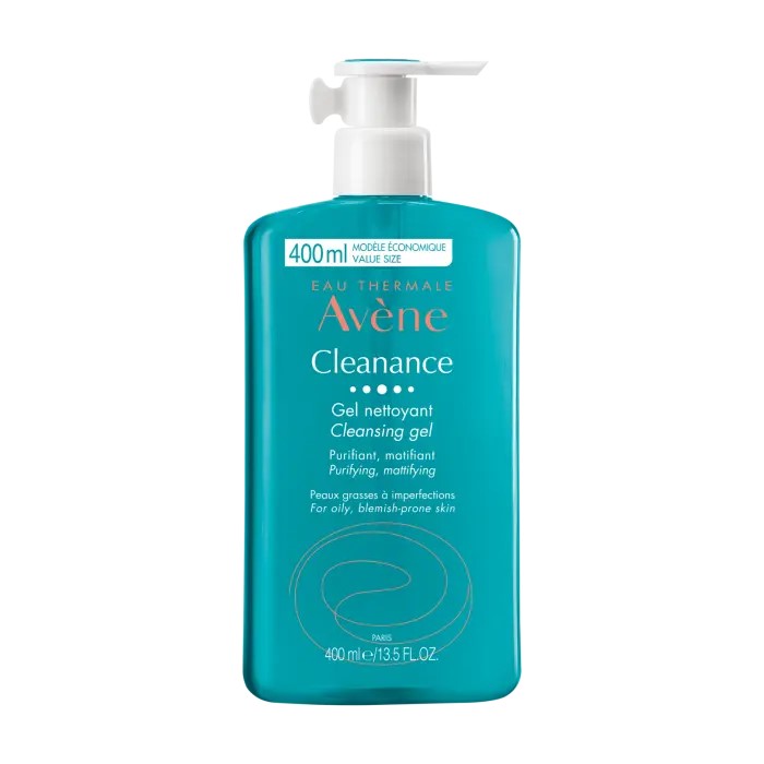 Avene Cleanance Cleansing Gel Soap Free Cleanser for Acne Prone, Oily, Face & Body, Pump, 13.5 oz.