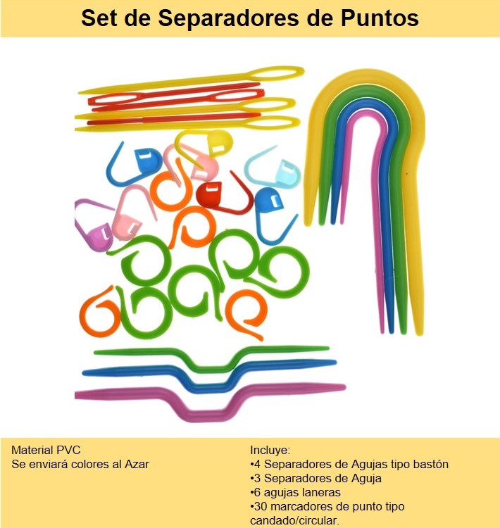 Paquete de Separadores de Puntos Para Tejer Crochet Agujas. Diferentes Modelos