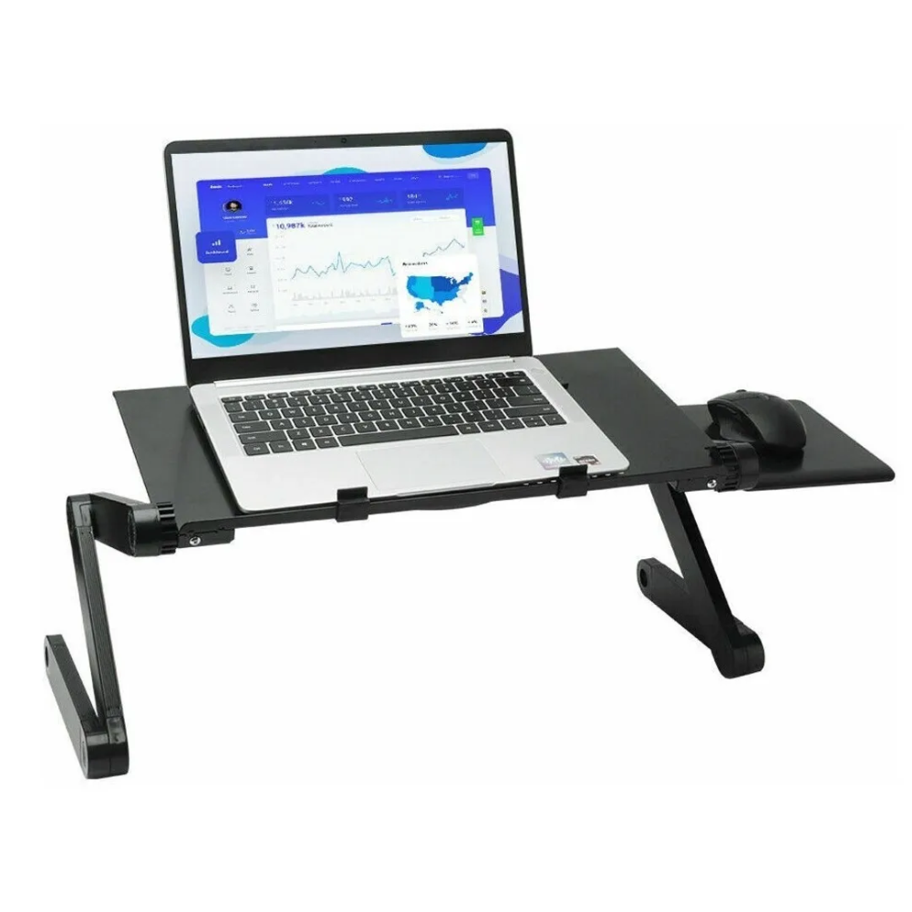 Base Soporte Para Laptop Aktion Ergonómico Y Ajustable - Negro