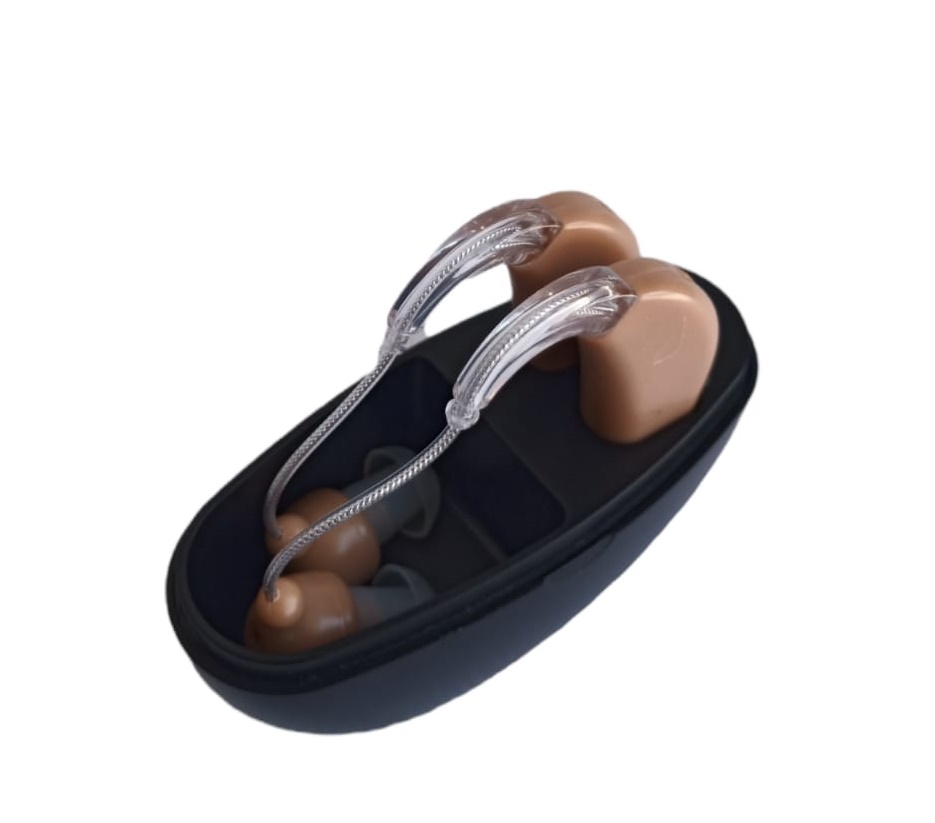  Audifono Amplificador Aparato Para  Sordera Auditivo Adulto Recargables beige SEROUNDER Mod.100A 2 PZAS