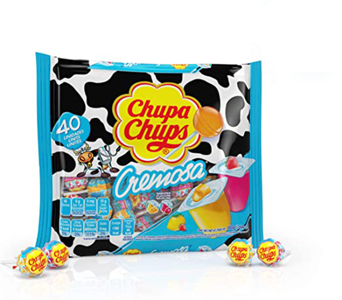 Paleta de Caramelo Lollipops Chupa Chups Sabor a Yogurt Bolsa 40pzs