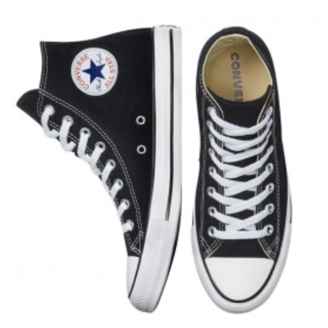 Tenis CONVERSE Chuck Taylor All Star negro-blanco de Bota Unisex M9160C.