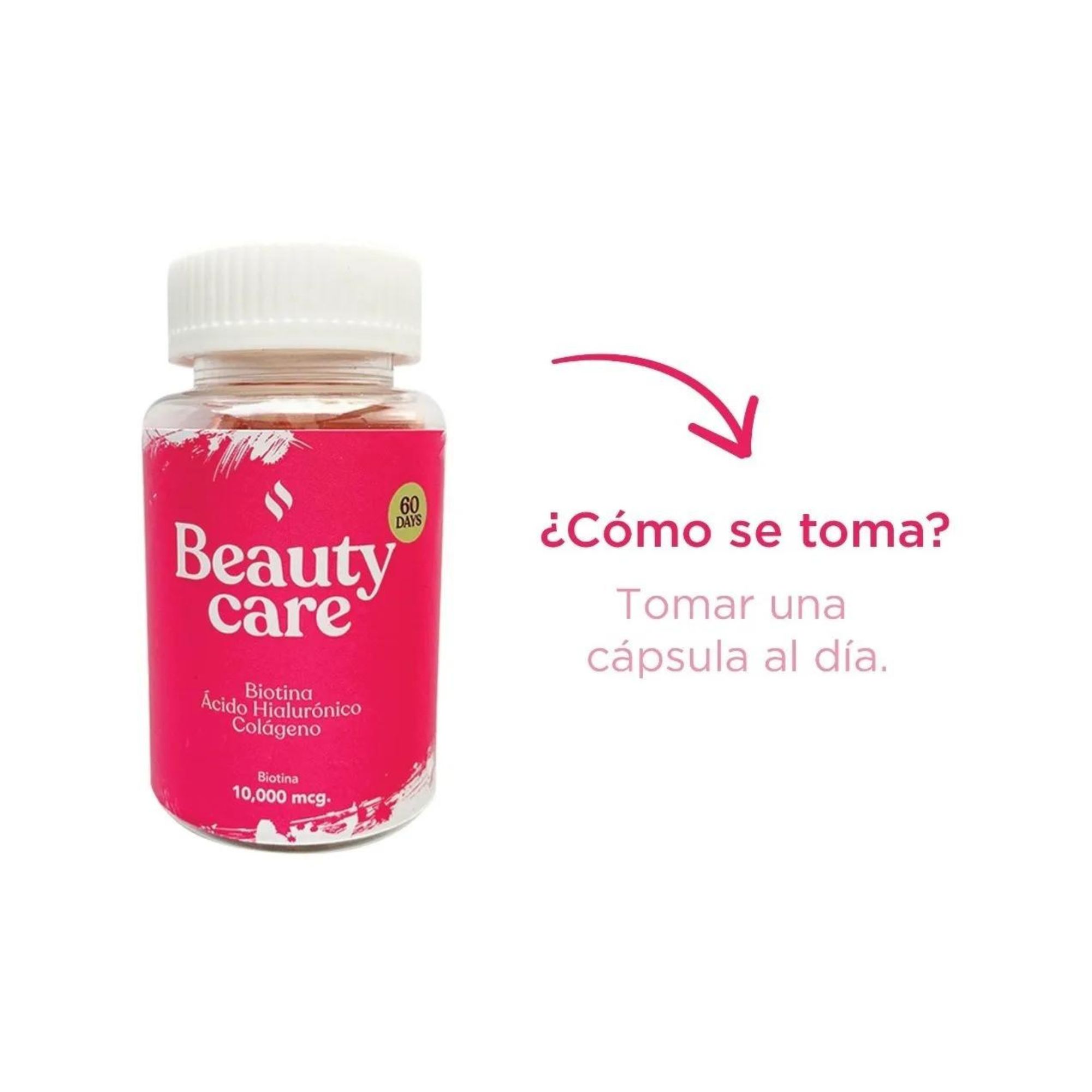 Beauty Care Biotina Colágeno Ácido Hialurónico 60 Cápsulas