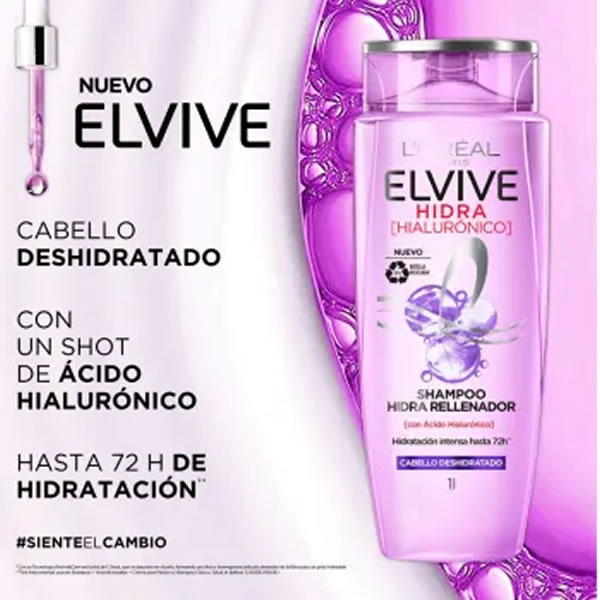 Shampoo Elvive Hidra Hialuronico 1 L L'Oréal 980040322 SMS