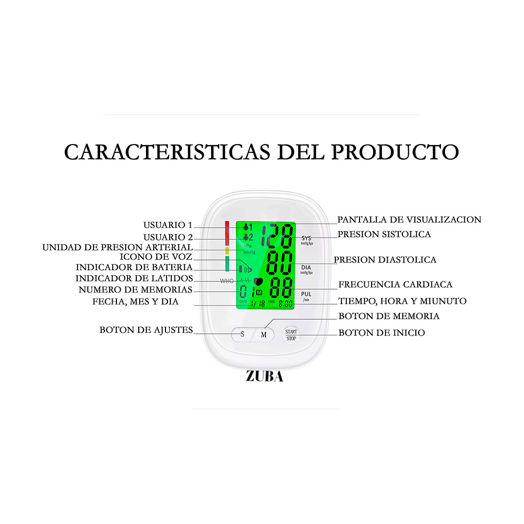 Monitor De Presión Arterial De Brazo Recargable, Baumanómetro De Brazo Digital, Transmisión De Voz, Batería De Larga Duración, Certificación Europea.