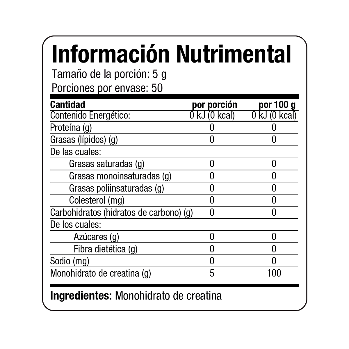 Evolution Monohidrato De Creatina Bote 250 Gramos Sin Sabor