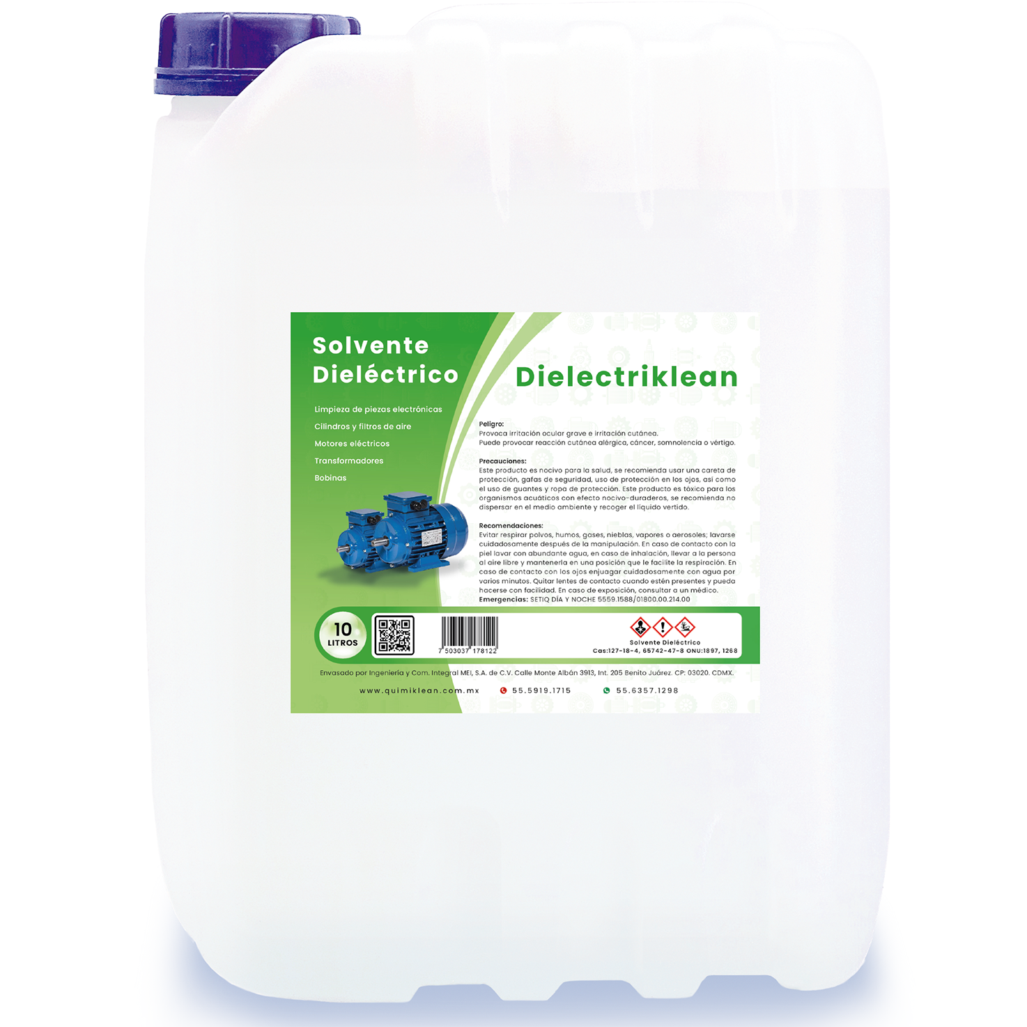 Limpiador Solvente Dieléctrico 10 Litros