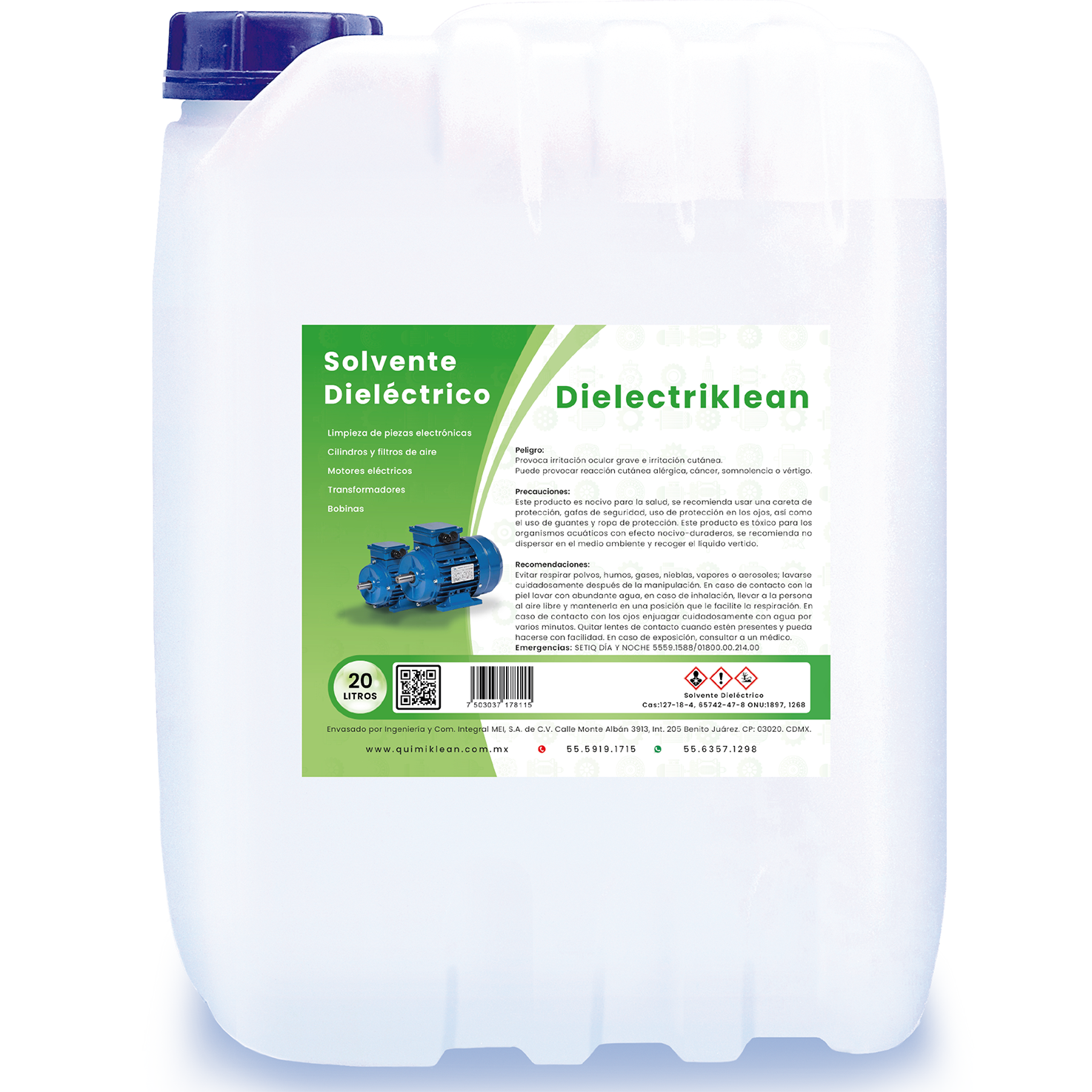  Limpiador Solvente Dieléctrico 20 Litros