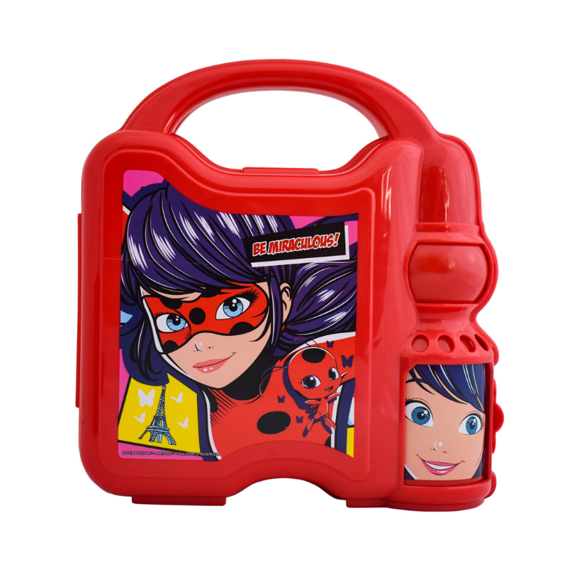 Fun Kids 1669-657 Lonchera Ladybug Infantil con Botella 350ml