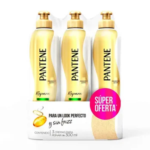 Crema para Peinar 3 Pz de 300 ml Pantene 190412 SMS