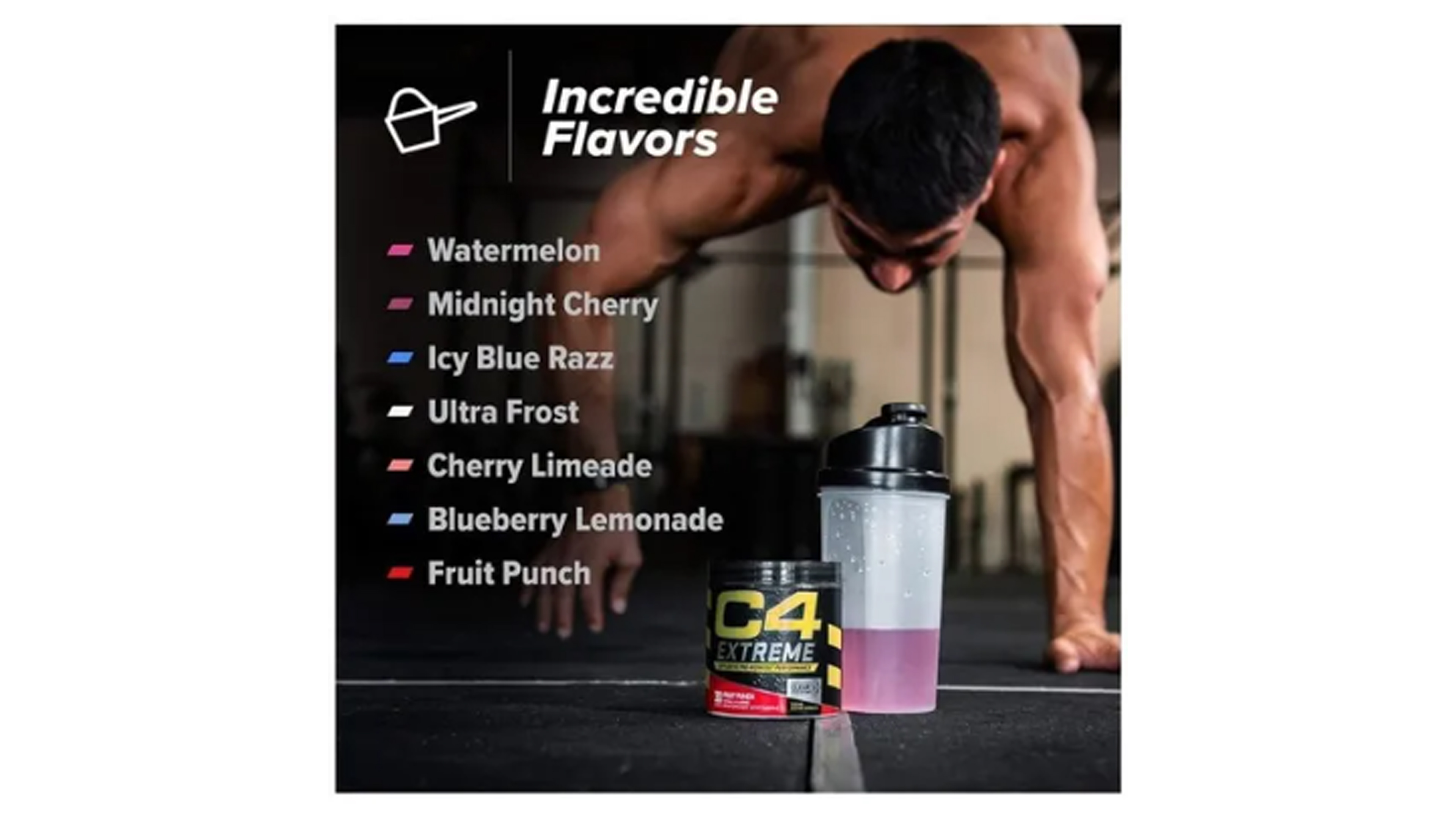 C4 Extreme Energy 30 Serv Pre Entrenador Xtreme Cellucor Orginal sabor Sandia