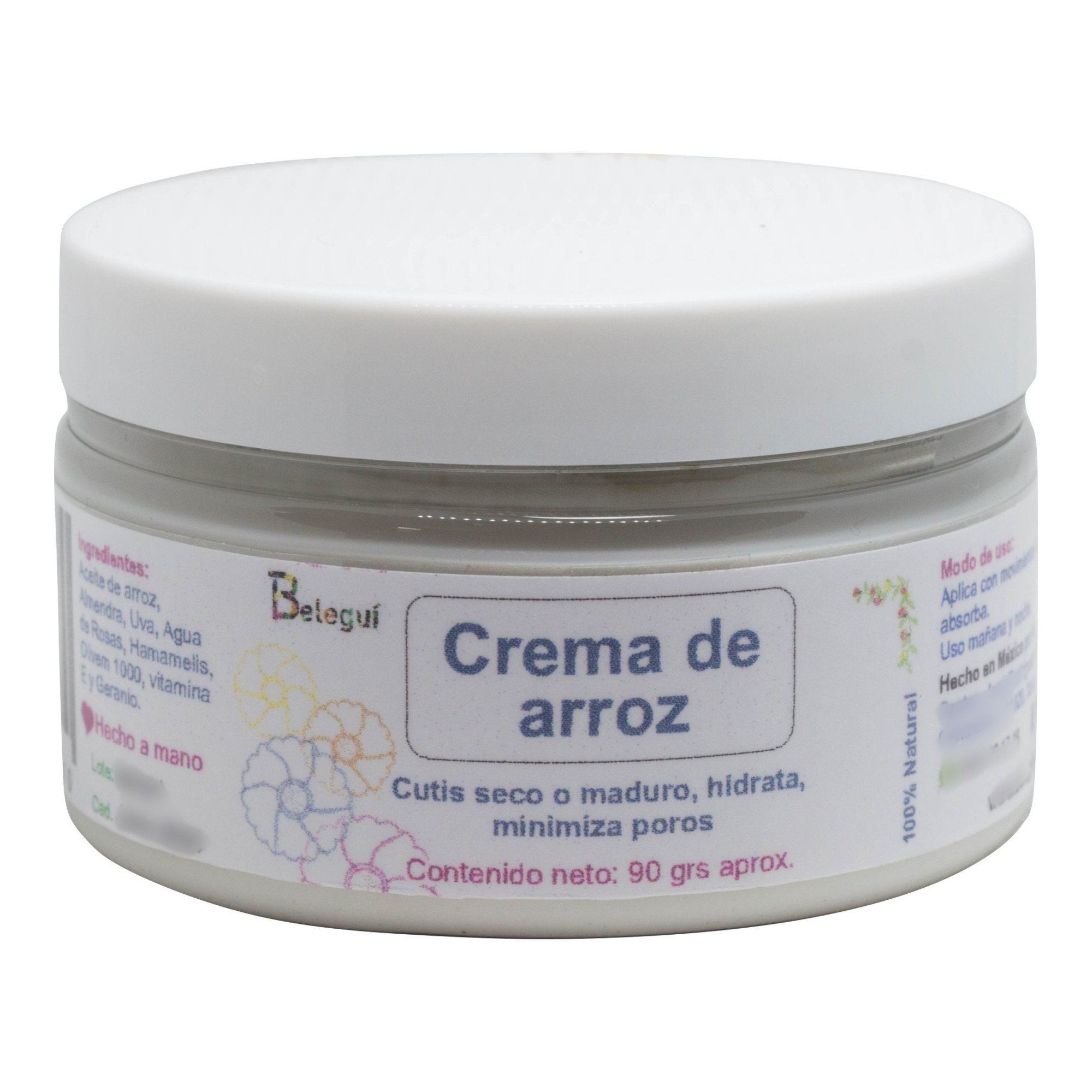 Crema de Arroz Beleguí, 90 grs. Ideal para el cutis seco o maduro