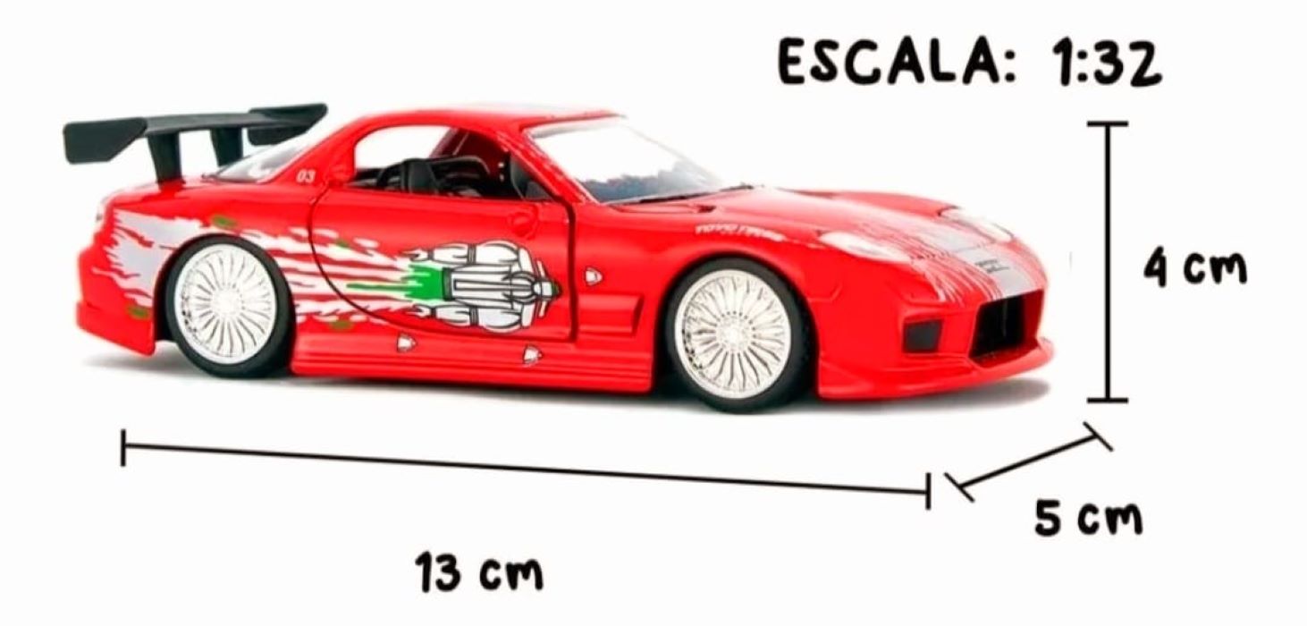 Dom Mazda RX-7 Rápido Y Furioso 1:32 Jada Colección 