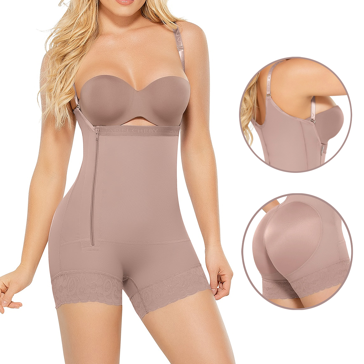 Fajas Colombianas de Alta Calidad Ideal para Postparto, Liposucción o De Uso Diario, Faja Body Short de Cierre Lateral Reduce Medidas y Moldeadora de Figura