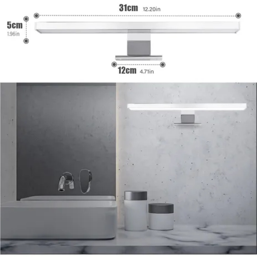 Lámpara Pared Led Para Espejo De Baño Moderna Luz Blanca30cm