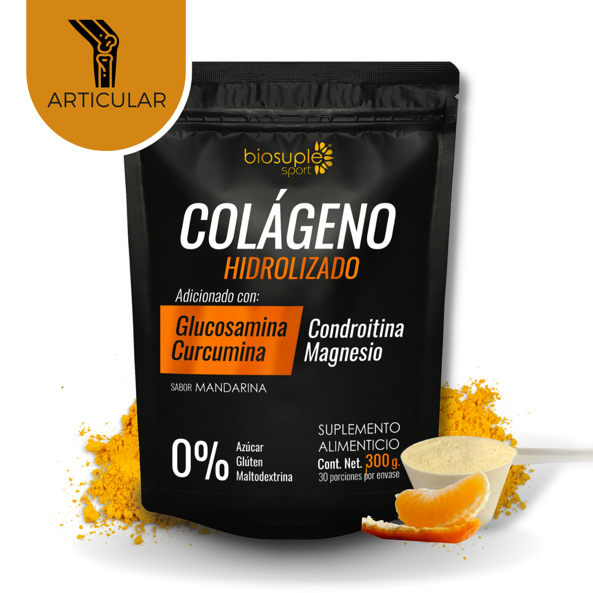 Colageno Hidrolizado + Glucosamina + Curcumina Bolsa 300g