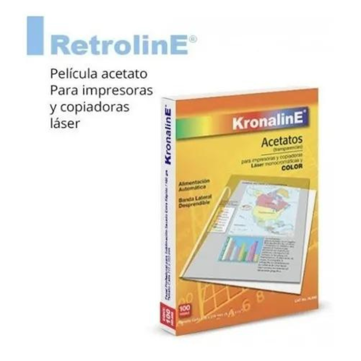 Pelicula Acetato Kronaline Laser Impresora Toner 100 Hojas Carta Al690 