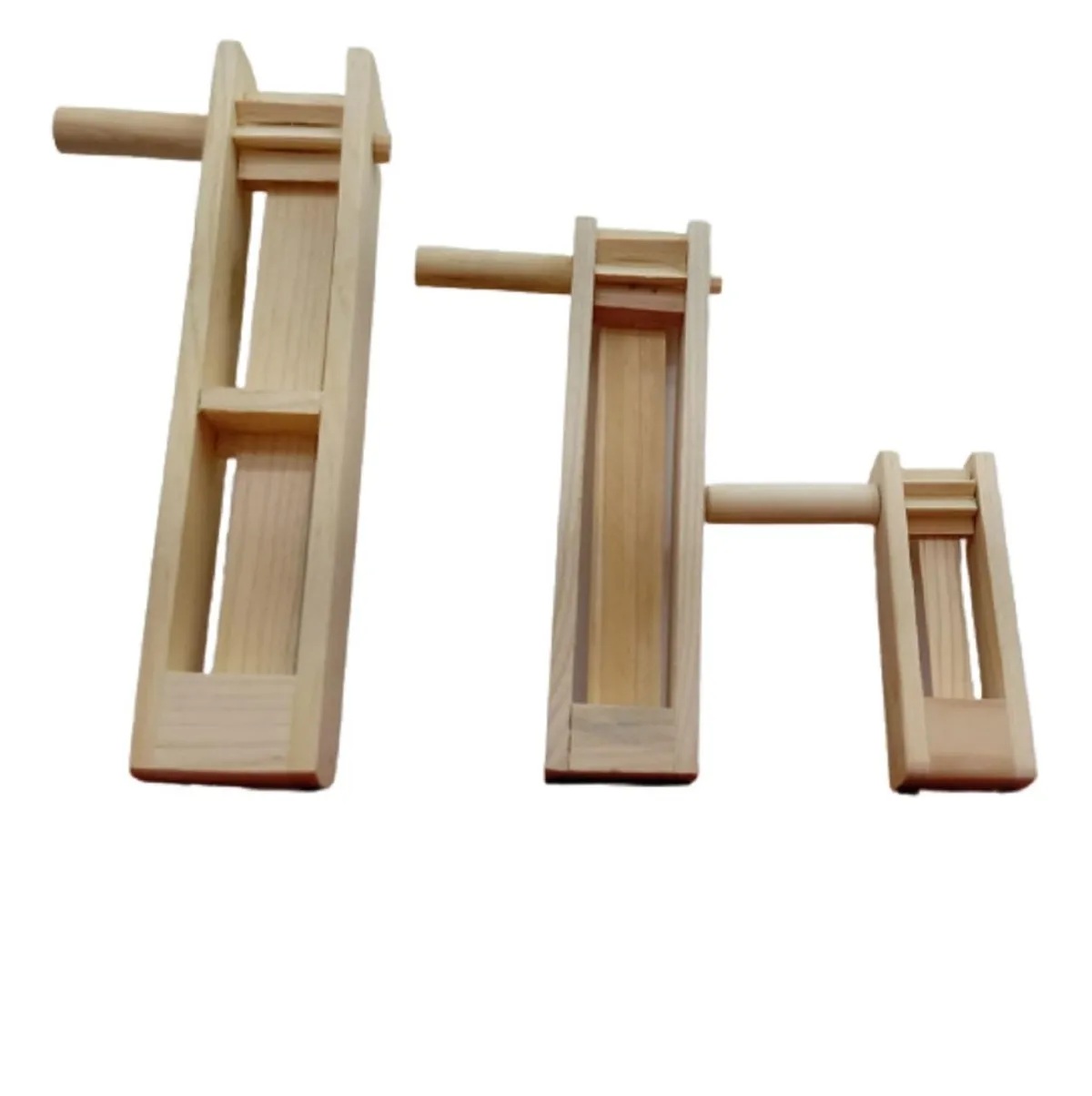 Pack 3 Matracas De Madera Grande Artesanal Juguete Tipico