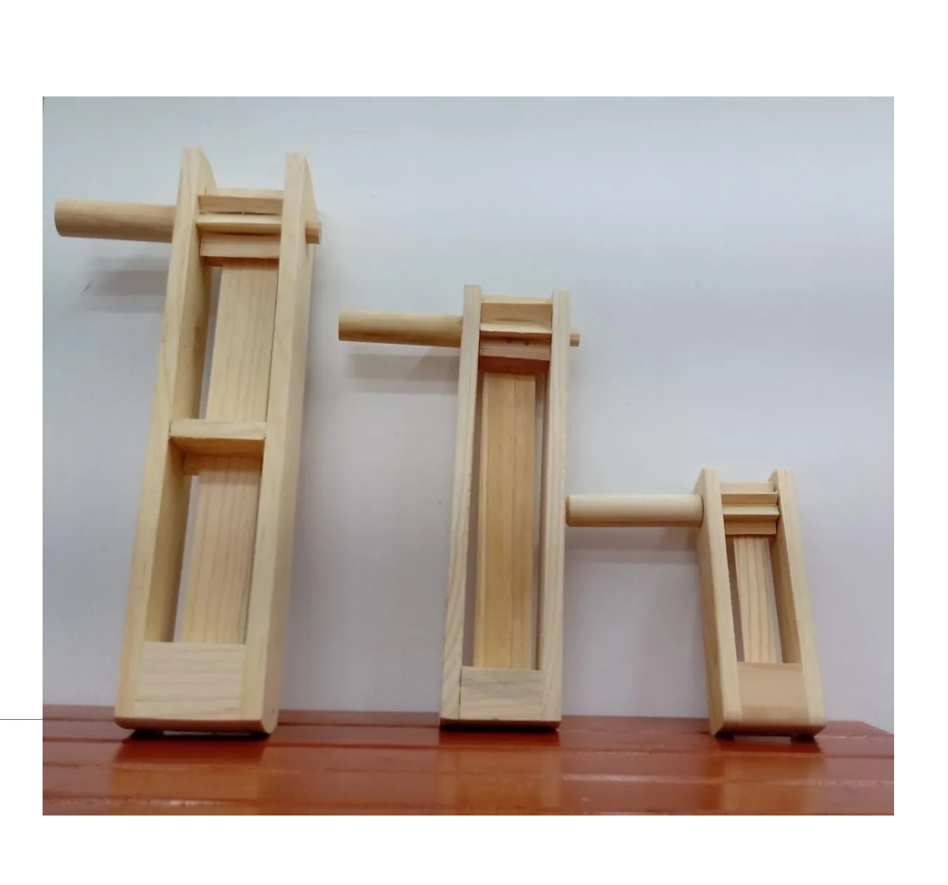 Pack 3 Matracas De Madera Grande Artesanal Juguete Tipico