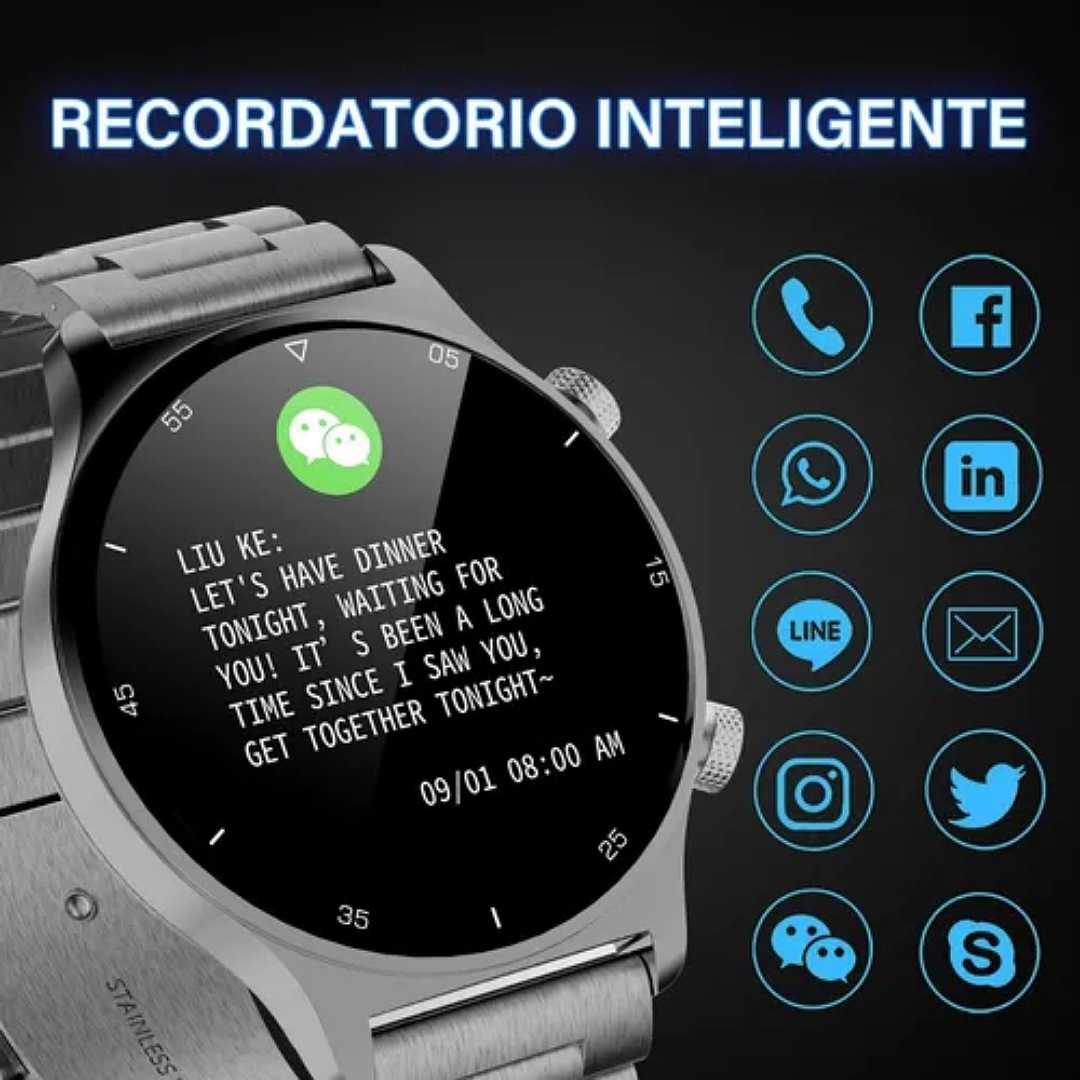 Smartwatch Para Mujer Y Hombres,reloj Inteligente Bluetooth