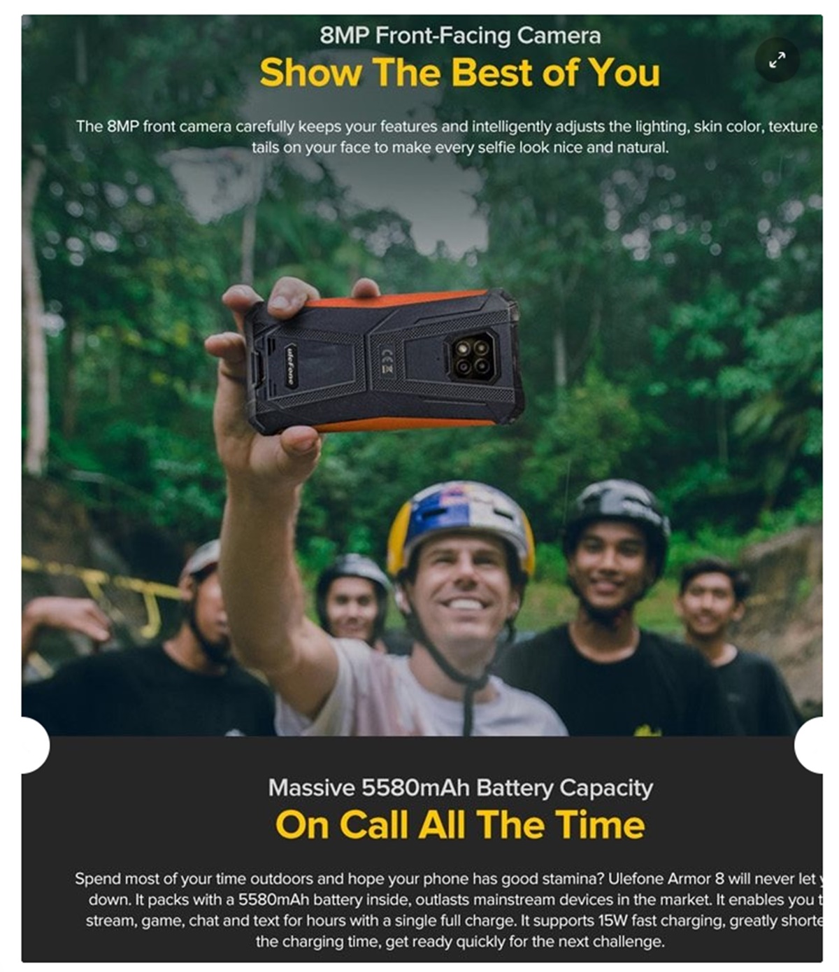 Celular Ulefon Armor 8 Naranja 4Y64GB