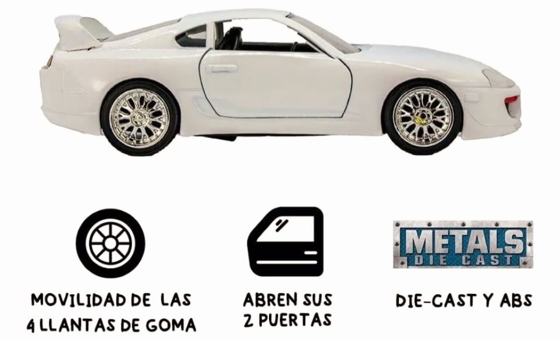 Brian Toyota Supra Blanco 1:32 Jada Colección 