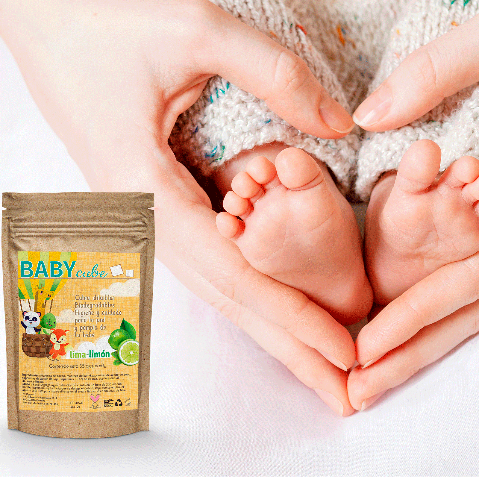 Cubos diluibles para aseo de bebé Baby cube