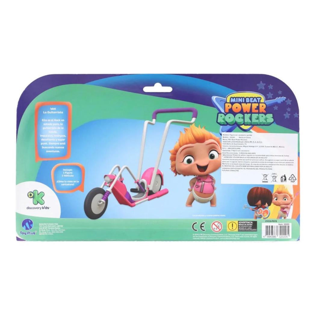 Mini Beat Power Rockers Rolling Rocker Wat figura de coleccion y vehiculo