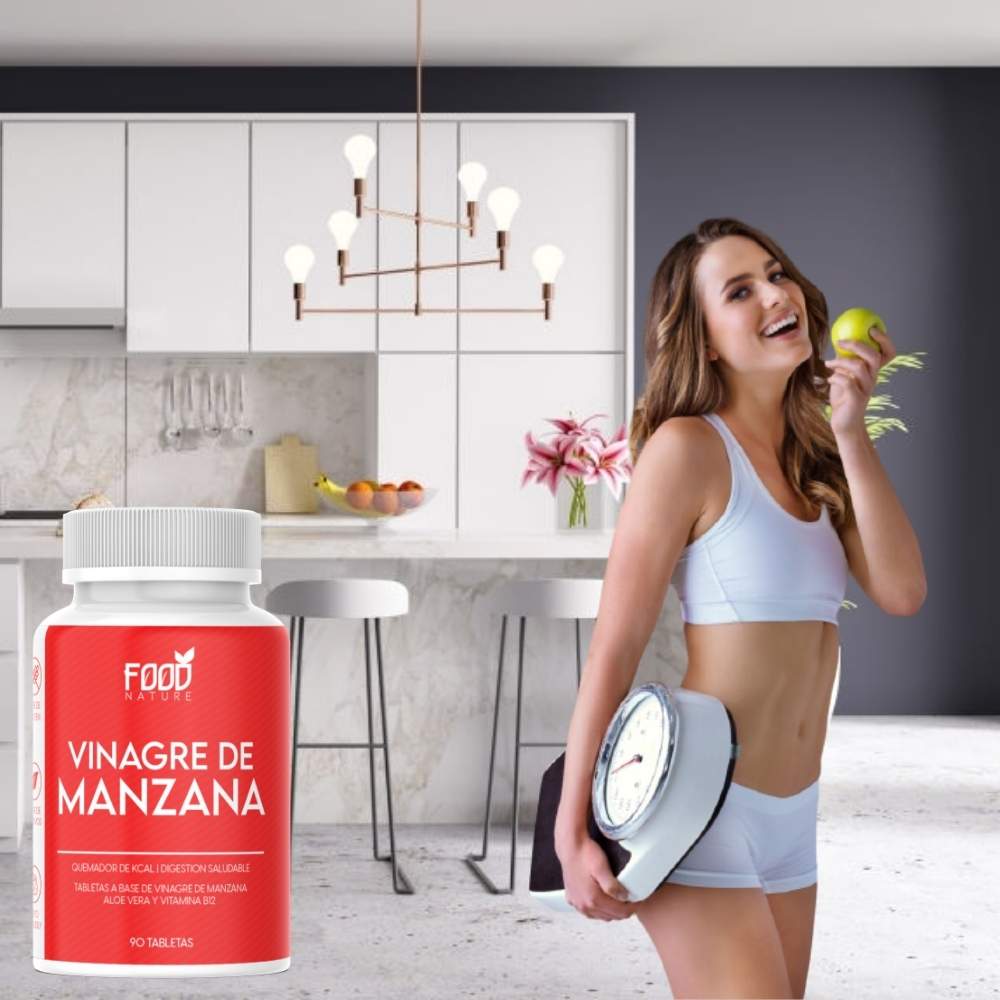 Vinagre de Manzana, Apple Cider Vinegar, 90 Tabletas 100% Natural - 2 Piezas