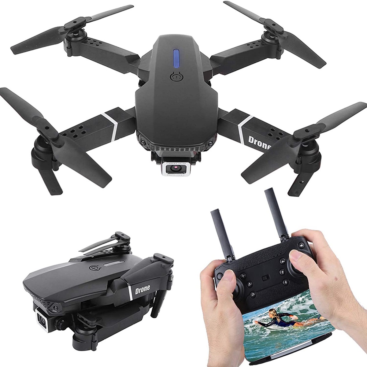 Dron E525 PRO con evitación de obstáculos doble cámara