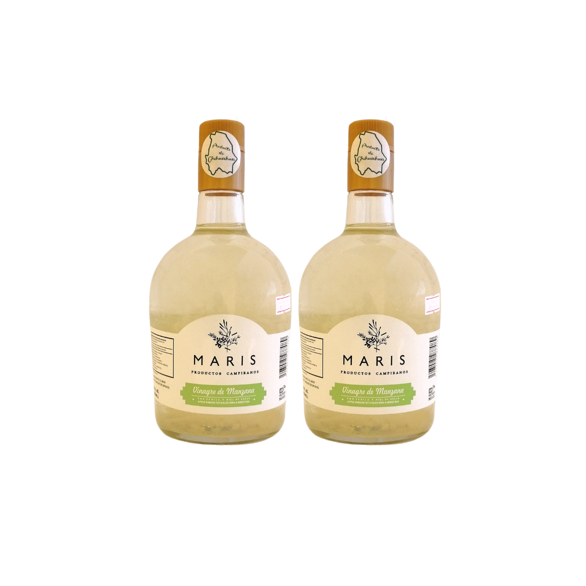 Paquete 2 piezas Vinagre de Manzana con Sábila y Miel