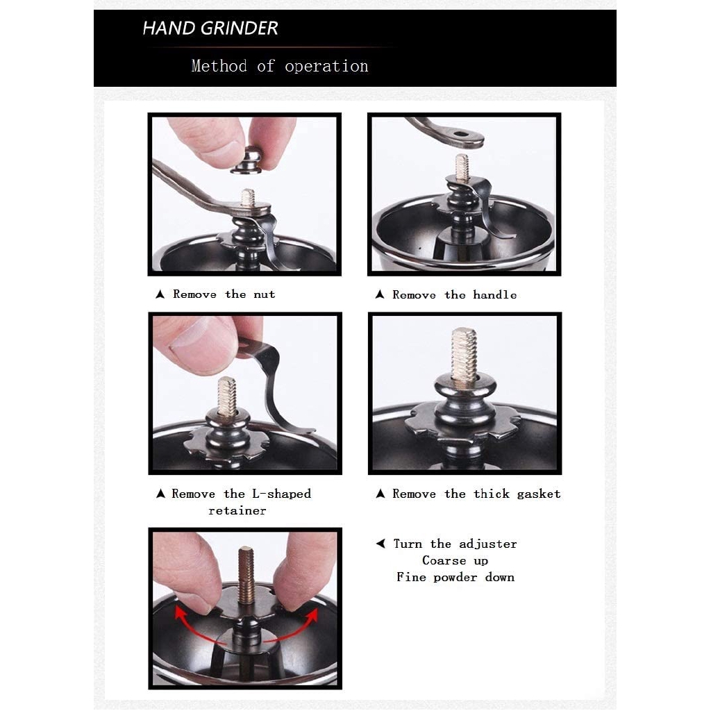 Molinillo de café manual, Estilo vintage.