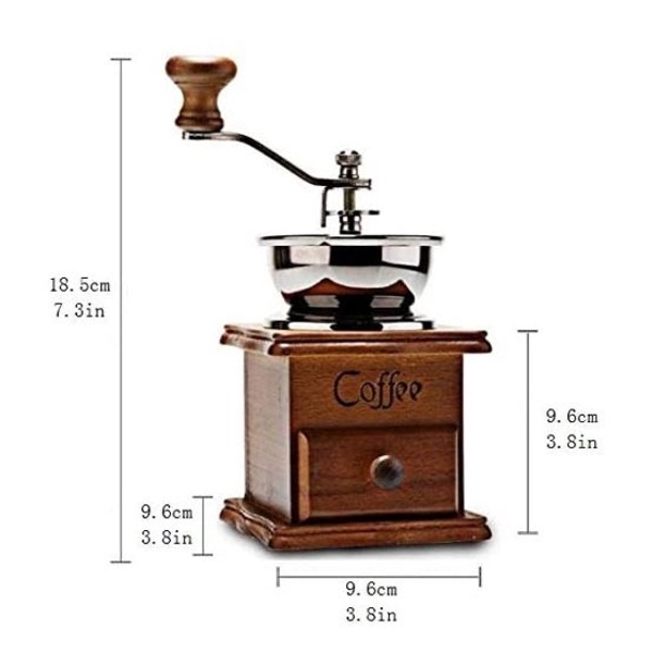 Molinillo de café manual, Estilo vintage.