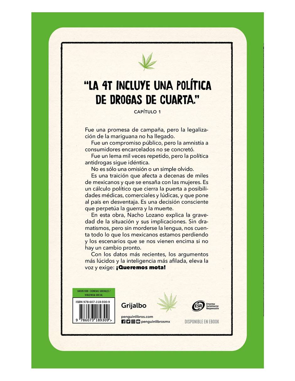 Libro físico Queremos mota Autor Nacho Lozano
