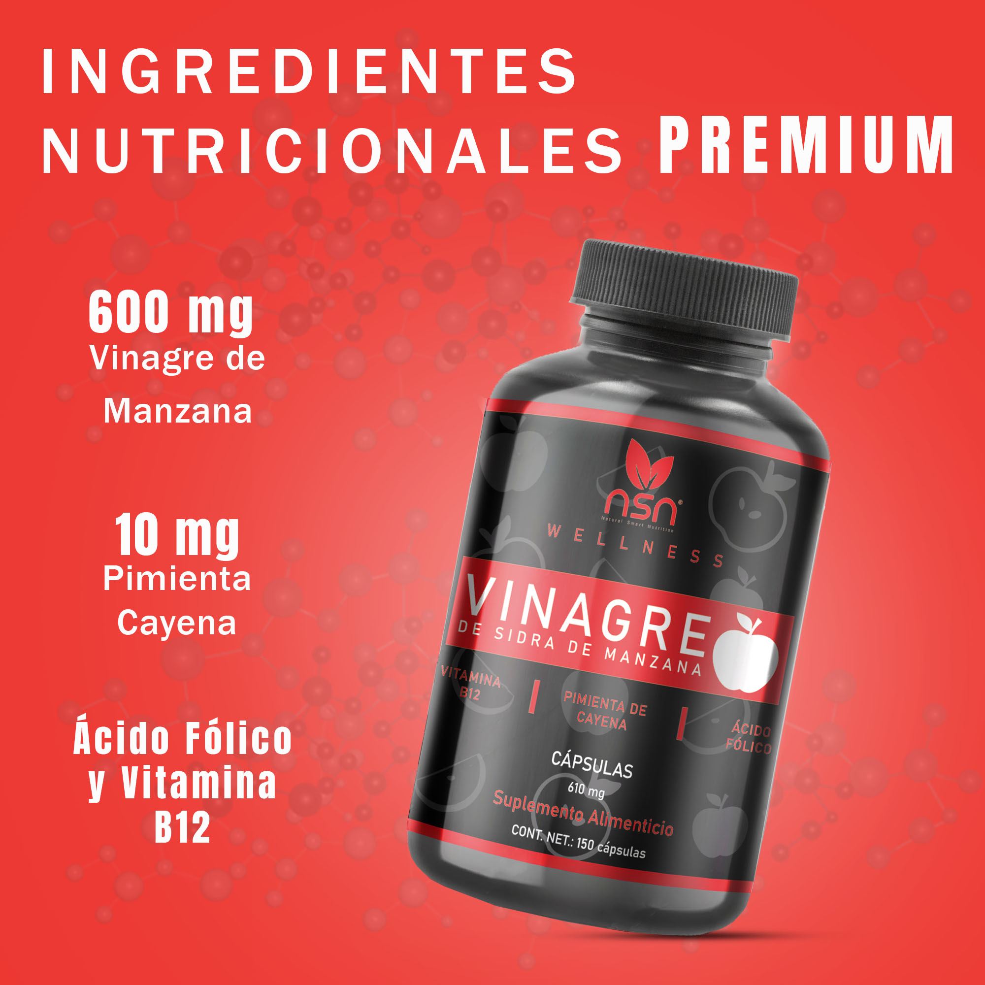 Vinagre de Sidra de Manzana 50 Capsulas