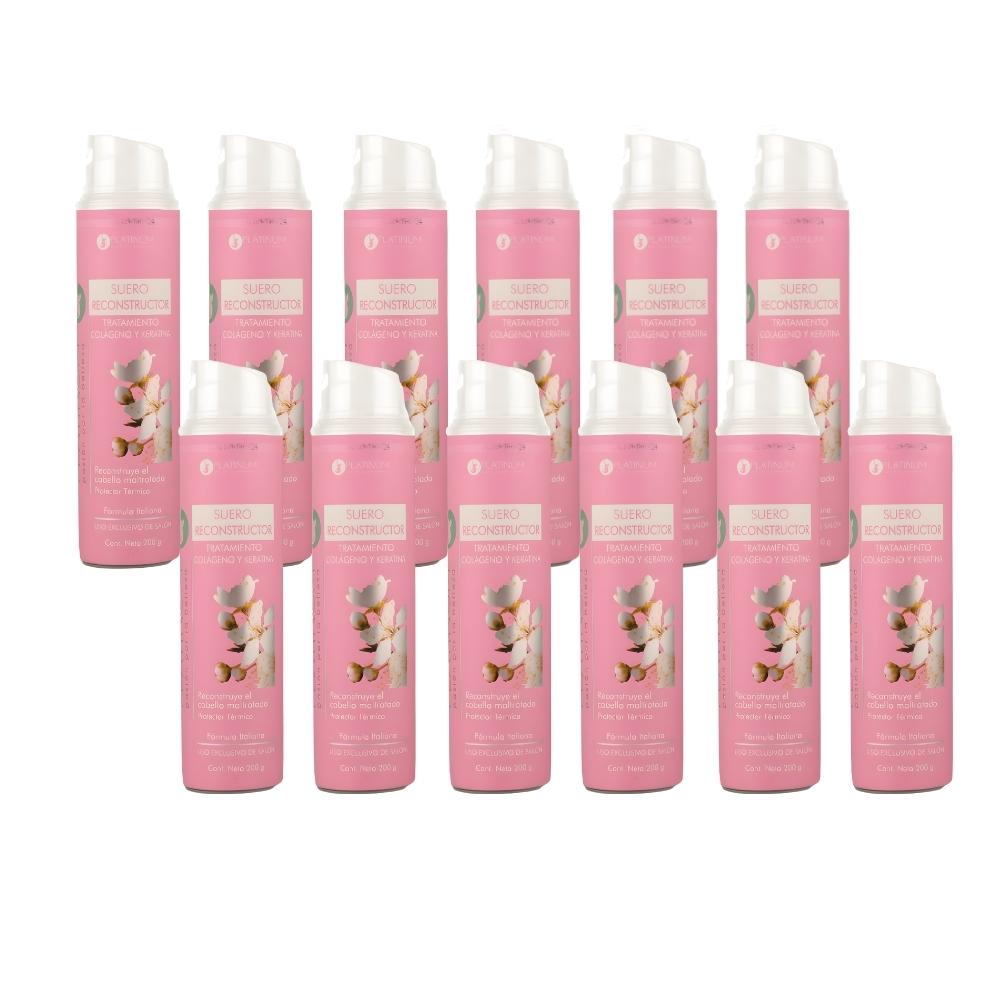 Tratamiento Platinum Suero Reconstructor Colágeno Keratina paquete 12 piezas 