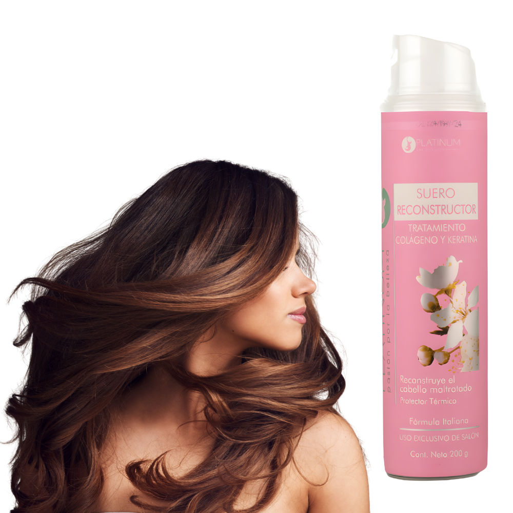 Tratamiento Platinum Suero Reconstructor Colágeno Keratina paquete 12 piezas 