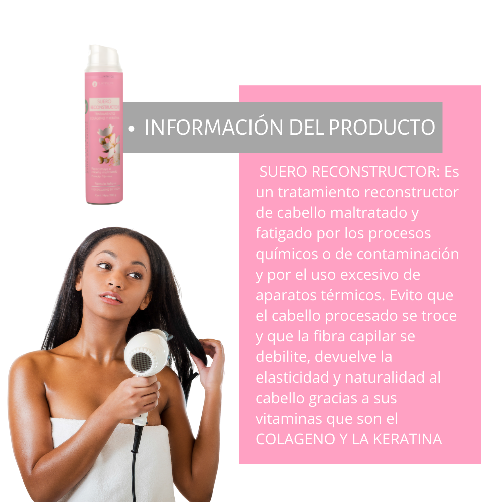 Tratamiento Platinum Suero Reconstructor Colágeno Keratina paquete 12 piezas 