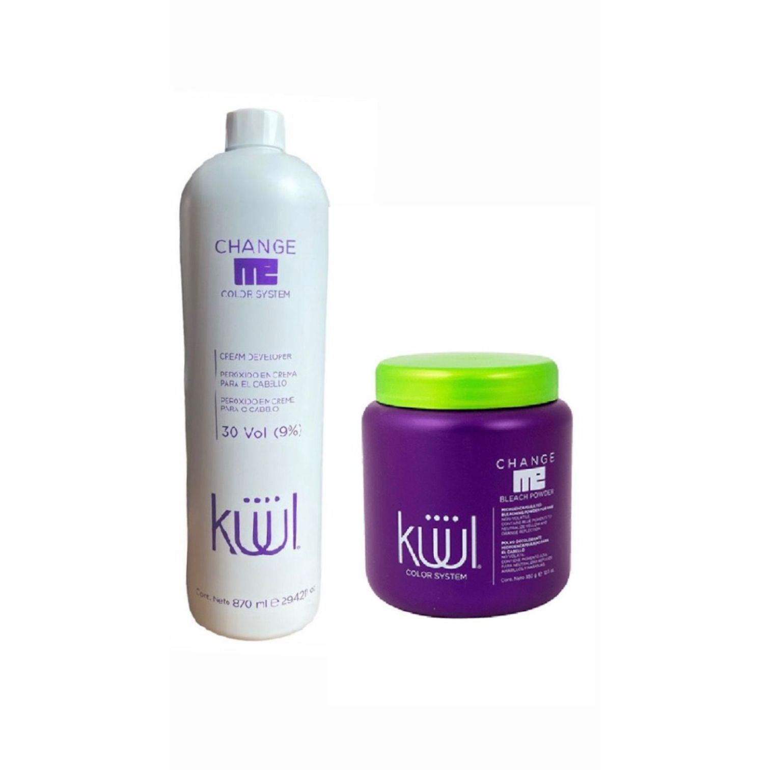 Kuul Kit Change me Polvo decolorante 350g+peroxido 30 vol 870ml