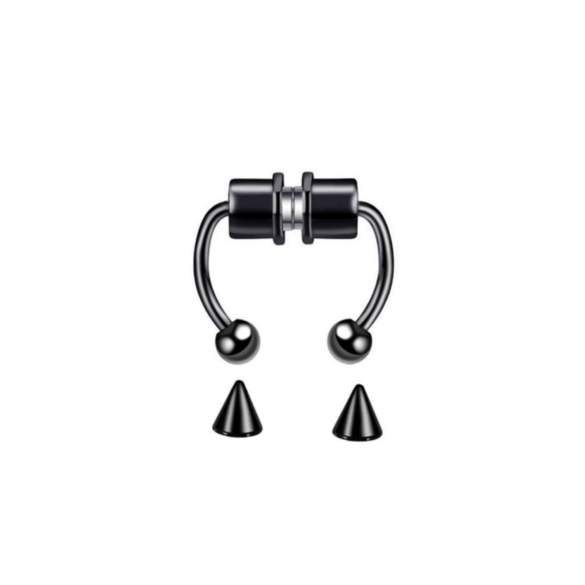 Piercing Falso Septum Nariz Magnético Sin Perforacion Puntas Intercambiables