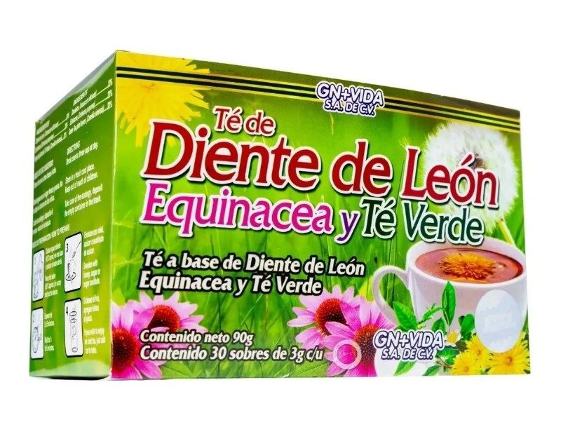 Te De Diente De León Equinacea Y Té Verde 30 Sobres Gn+vida