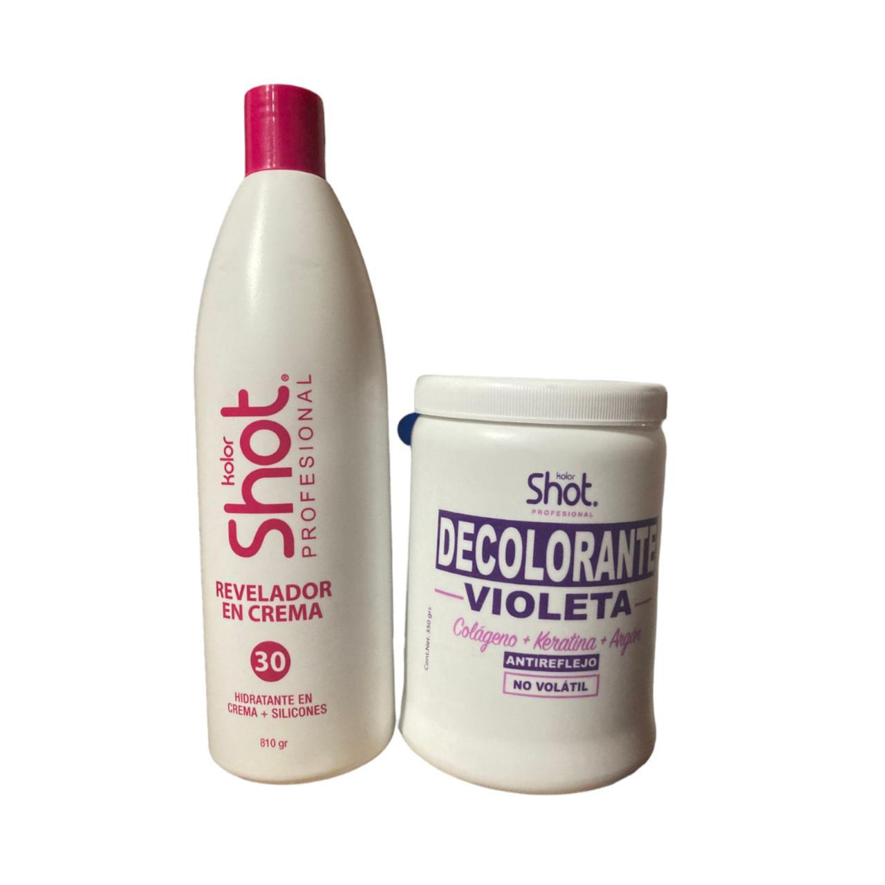 Kolor Shot Kit decolorante violeta + peroxido 30v 