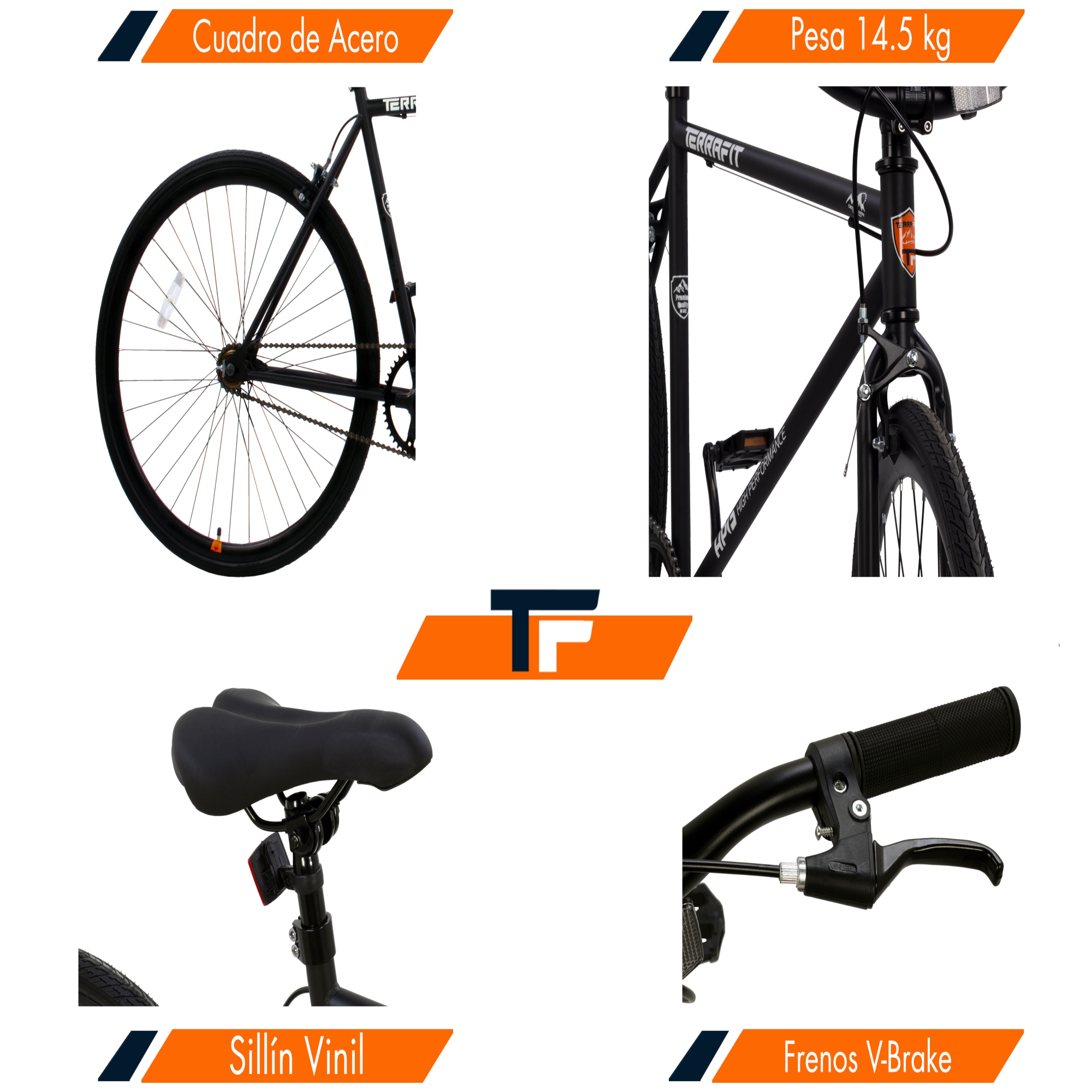 Bicicleta Fixie Urbana Ciudad Rodada 700 Terrafit Atenea 