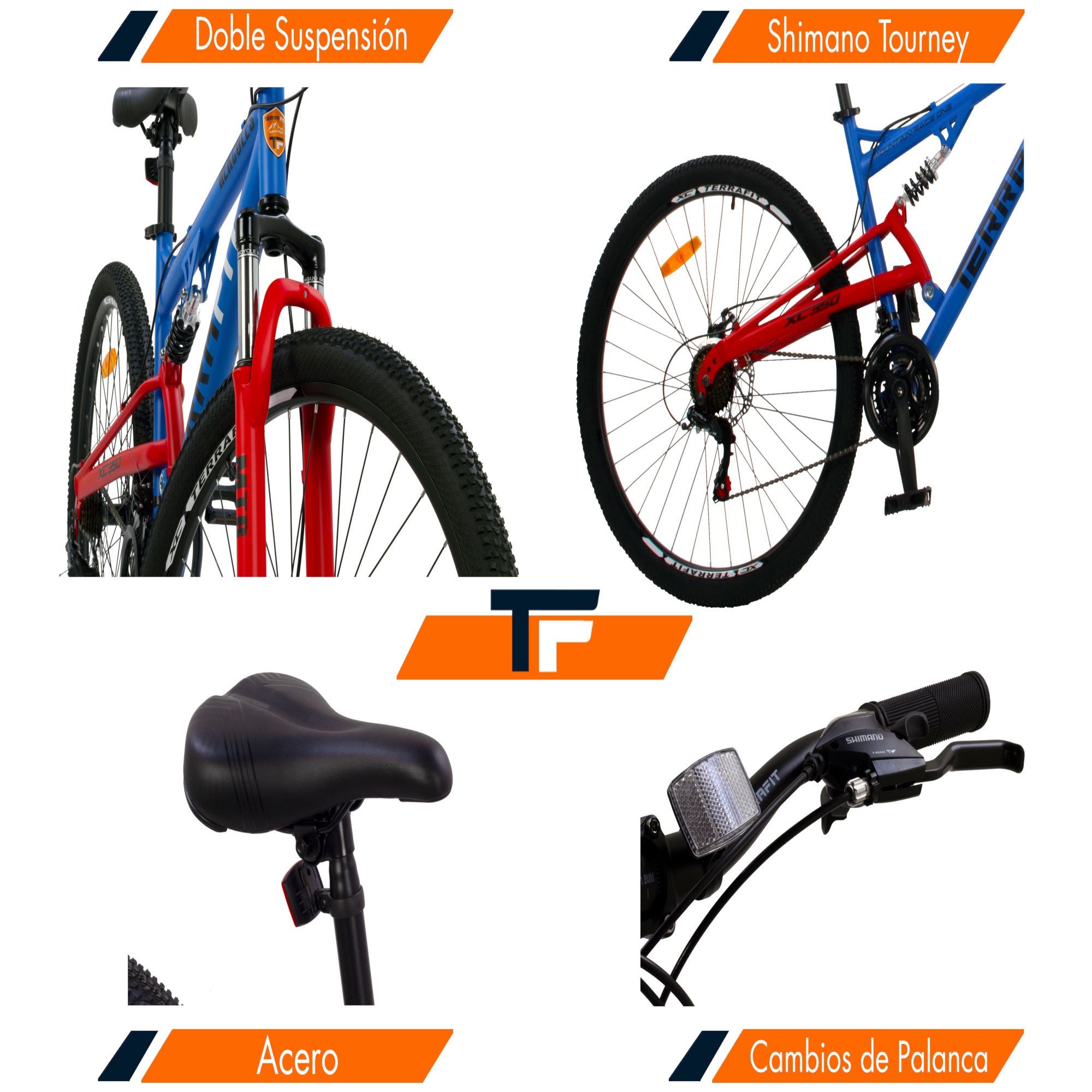 Bicicleta Montaña Doble Suspensión Rodada 29 21 Vel Terrafit